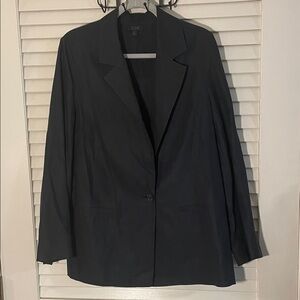 COS Black Lightweight Lyocell Single Button Unopened Pocket Back Slit Blazer